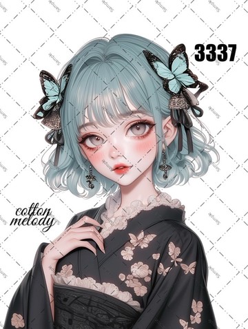 original sticker no.3337 人物貼紙 原創貼紙 原創人物貼紙 裝飾貼紙 cotton melody