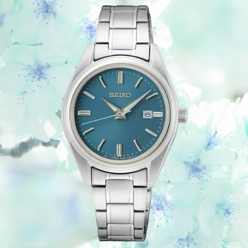 SEIKO 精工 CS系列 日系簡約 時尚淑女石英錶-湖水藍_SK028 SUR531P1/6N22-00K0U