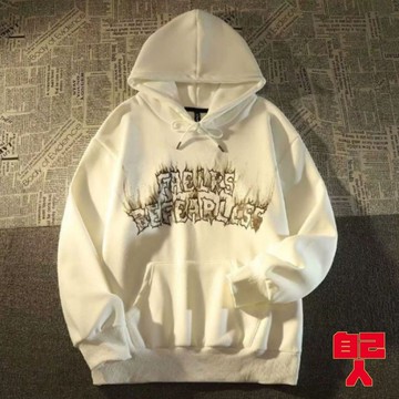 【自己人】『熱賣中』火焰十字架衛衣 男寬鬆ins慵懶風 美式hiphop潮牌 歐美街頭 帽T 衛衣男 X-W510