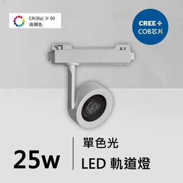 全光譜25W軌道燈｜QC-40381W-CREE芯片