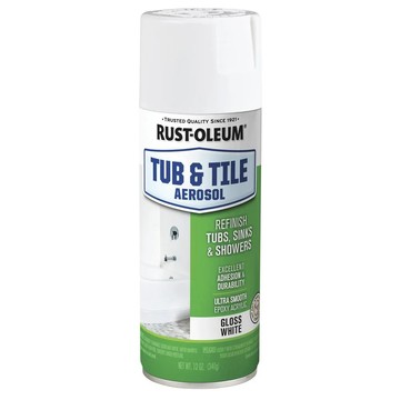 RUSTOLEUM 浴缸磁磚美化噴漆 280882 (12oz陶瓷白/光澤)