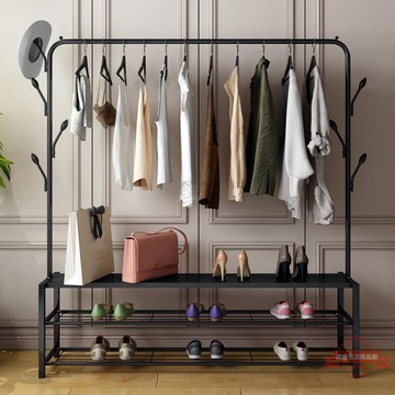 晾衣架落地臥室內涼衣服架子簡易掛衣桿家用陽臺折疊單桿式曬衣架