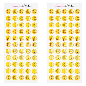 德德小品集 表情符號手帳貼紙  黃色  2個