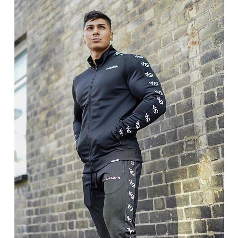 メンズジャージセットアップ スポーツウェア カジュアル上下2点セット