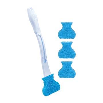 3M Scotch-Brite 百利 替換式馬桶刷 除菌抗汙清潔型 1柄 + 4刷頭  12 x 4 x 38.6cm  1盒