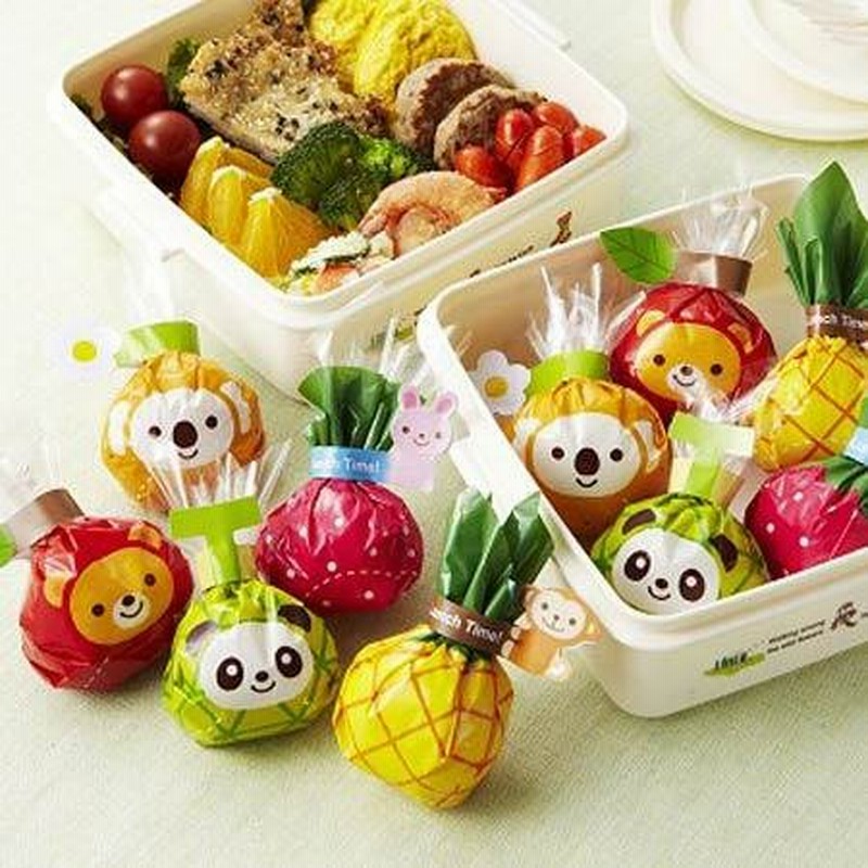 おにぎりラップ フルーツ アニマル お弁当グッズ キャラ弁 子供用 おにぎりシート 通販 Lineポイント最大0 5 Get Lineショッピング