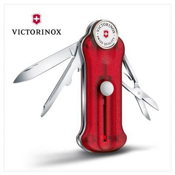 VICTORINOX 瑞士維氏 瑞士刀 Golf Tool 高爾夫球刀 10用 透紅 0.7052.T