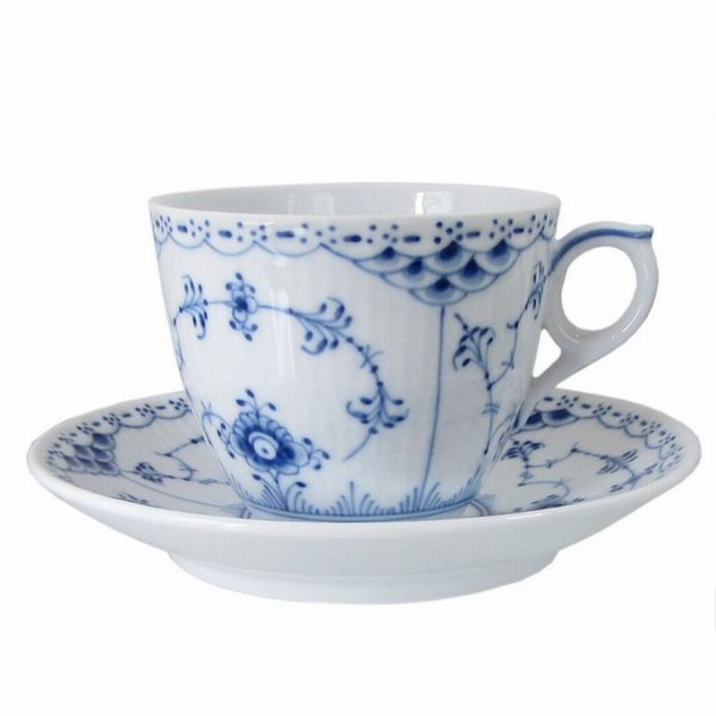 ロイヤルコペンハーゲン ブルーフルーテッド ハーフレース コーヒーカップ ソーサー 170ml イニシャル名入れ可有料 通販 Lineポイント最大get Lineショッピング