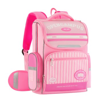 Zoyzoii 茁伊 輕鬆學院系 兒童護脊書包 - 牛津布  M  輕盈粉