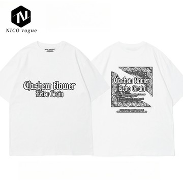 【Nico】美式hiphop短袖T恤 寬鬆T恤 短T 短踢 女上衣 情侶 女生上衣 男生T恤 上衣 短袖 女生衣服