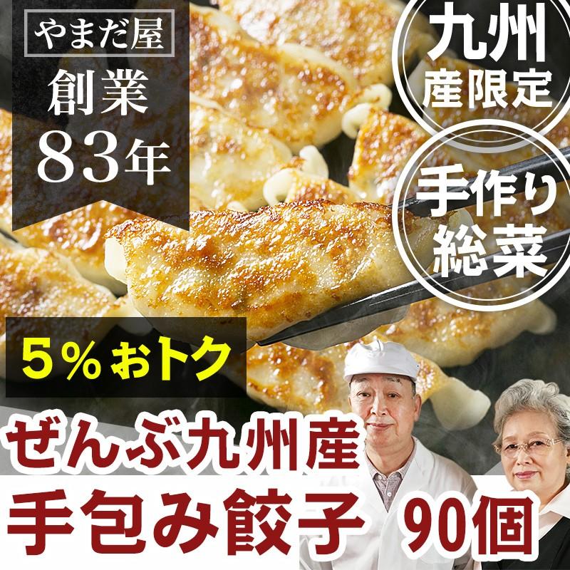 無添加 手作り 餃子 90個   九州産 惣菜 お取り寄せ 冷凍