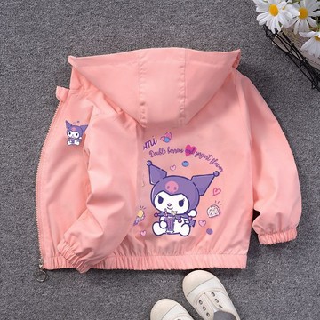 【台灣-出貨】女中大童外套爆款春秋拉鏈2025新款童裝衣服小童洋氣美樂蒂風衣ytsd