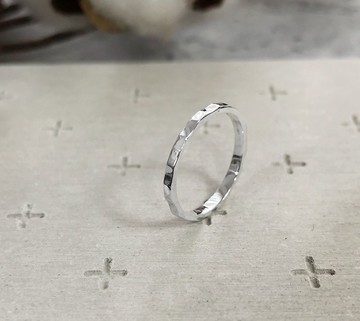 多戴戒細刻款 純銀手工戒指