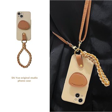 三星s23ultra手機殼s23+帶掛繩s22+斜挎s21可背帶s20創意幾何皮質支架s10女note20/10全包s23fe硅膠s24ultra