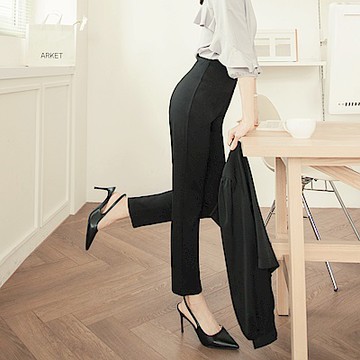 OB嚴選-彈性純色舒適窄管長褲