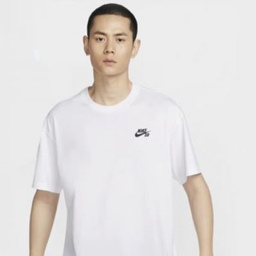 NIKE 短袖上衣 男 運動 AS M NK SB TEE LOGO LBR GCEL 白 HM4457-100
