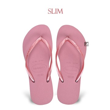 havaianas 新品✨Slim 窈窕系列 玫瑰粉 珠光細鞋帶 女生拖鞋 巴西拖鞋 夾腳拖 哈瓦仕-阿法.伊恩納斯
