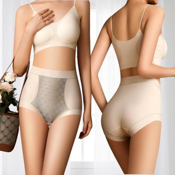 10件組【Aosimane 奧斯曼】簡約風浮雕織紋塑型內褲/無痕內褲/收腹提臀/高腰內褲(顏色隨機)