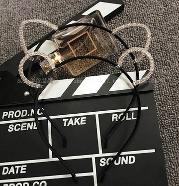 手工頭飾水鉆貓耳朵發箍可愛米奇頭鑲鉆圣誕舞會頭箍發飾