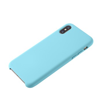 iPhone Xs 殼 【經典液態殼l沁夏系列】iPhone XS 手機殼 iXS 保護殼 矽膠殼 軟殼 (天藍)