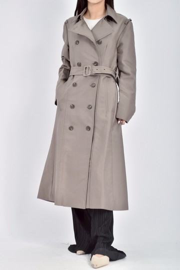 (M) la beaute質感APM高單價風衣式長杏色綁帶外套