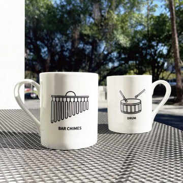 WD 簡約樂器貝瓷杯 出清優惠活動