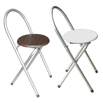 【頂堅】鋼管(木製椅座)折疊椅/餐椅/露營椅/折合椅(二色)-4入/組素雅白色