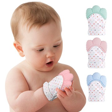 嬰兒矽膠手套 寶寶磨牙手套 無毒無味幫助牙齒萌發 -雪倫小舖