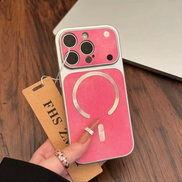 【秒變iPhone17】高級牛仔 撞色磁吸 防摔殼 用於iPhone17 i16 手機殼 i15 i14 i13 i12