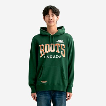 Roots 男裝-MODERN CLASSIC 連帽上衣 (森林綠)