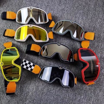 摩托車個性眼鏡滑雪風鏡男女復古越野騎行機車防風沙頭盔護目鏡