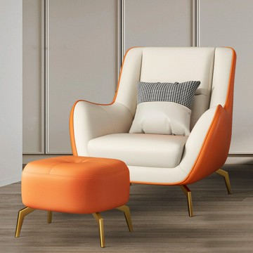 公司貨免運 附發票 輕奢小戶型懶人沙發椅單人沙發客廳陽臺休閑單個老虎凳單椅設計師-快速出貨