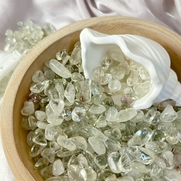 💚 天然水晶 綠水晶 9-12 mm 水晶碎石 碎石100g 財富之石 提升正財運 天然水晶碎石 招財 淨化 療癒