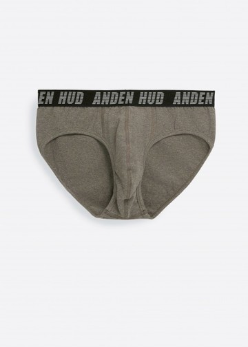 男款_Newtro Street．腰帶三角內褲(深麻棕-黑橫條緊帶)