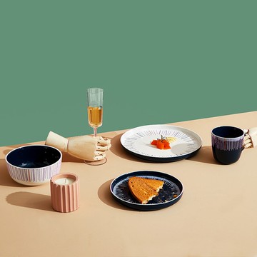 【特價清倉】蘇黎世落雨餐具網紅一人餐具碗盤碟套裝簡約北歐陶瓷