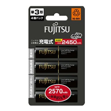 FUJITSU 富士通 3號 2570mAh 充電電池 4入 / 卡｜領券最高折$220