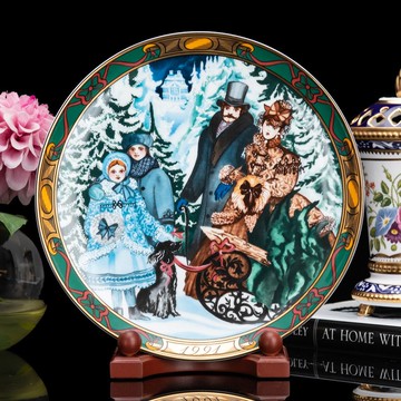 Royal Copenhagen 1991年 丹麥聖誕之旅 紀念首發陶瓷裝飾盤