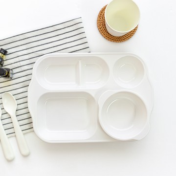 Roya 805 幼兒餐盤套組 奶油白 幼兒餐盤 + 離乳食碗 1組  嬰兒食品盤 + 嬰兒食品碗