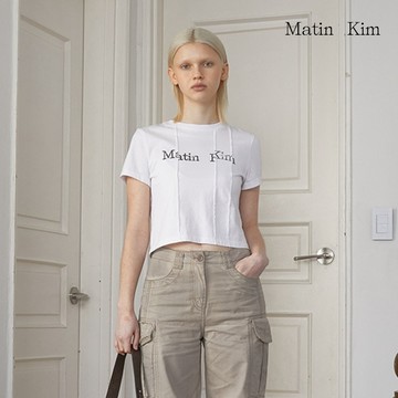 【MATIN KIM】解構LOGO短版上衣