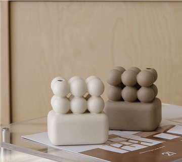 聞說 原創奶油球形迷你花瓶