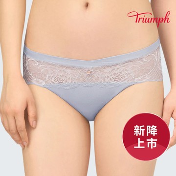 黛安芬-FLORALE 自由牡丹系列 中腰平口內褲 M-EEL 煙紫｜87-2345 AT