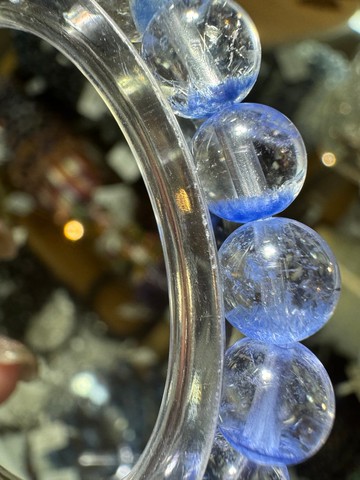 高品玻璃體透藍線石水晶7.5mm15.2g防甲狀腺亢進加強表達能力