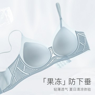 柔軟支撐無痕果凍文胸，透氣，聚攏型，夏季薄款，無鋼圈，防下垂，超薄文胸。