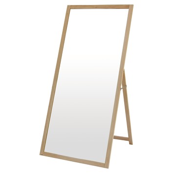 【RICHOME】豪華大器全景防爆立鏡-原木色