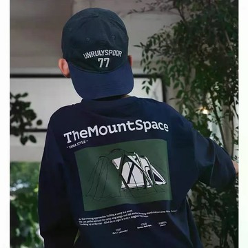 秋日新品~童裝純棉長袖T恤秋季新款山系露營風潮流男孩百搭上衣 兒童長袖上衣 長袖T恤男童 秋冬打底衫 中大童上衣