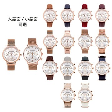 【THEODORA'S】Apollo 中性三眼手錶 白面 大錶面/小錶面【希奧朵拉】