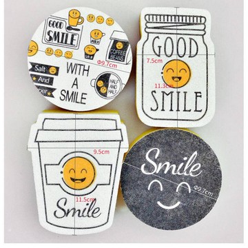 【黛琍居家】微笑菜瓜布 雙面清潔海綿 百潔布 強力去污 海綿菜瓜布 4入裝