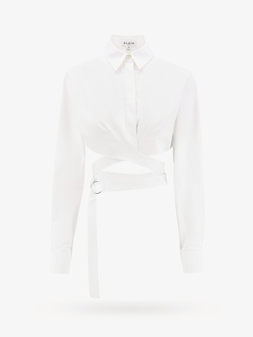 Cotton shirt with crossed belt - ALAIA - gender_Woman