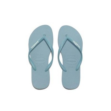 Havaianas Slim Logo Pop Up 哈瓦仕 夾腳拖 細帶 女鞋 水藍色 4119787-2404W 現