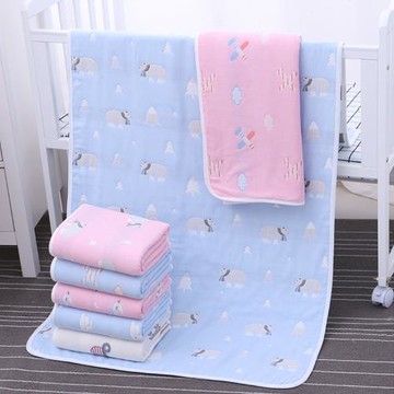 優貝選 純棉柔軟六層紗 布大浴巾 新生包巾 嬰兒包被